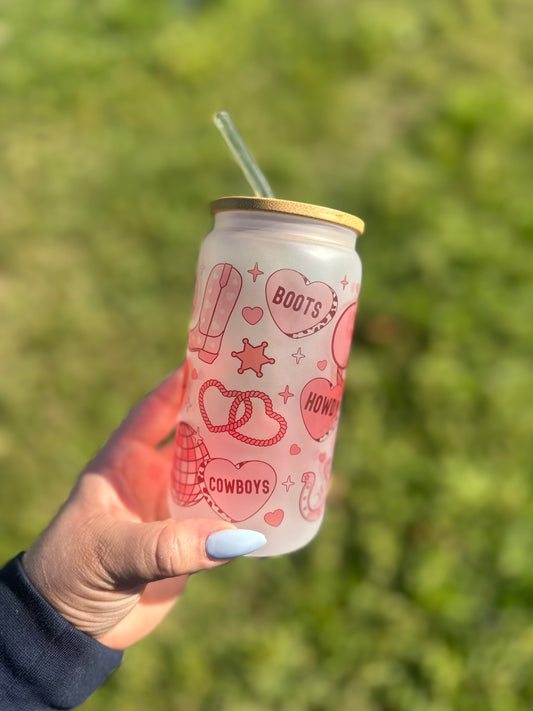 16 oz Frosted Glass Can *DONE ON LIVE*