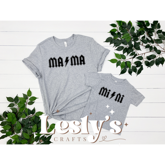 Mama & Mini bolt gray